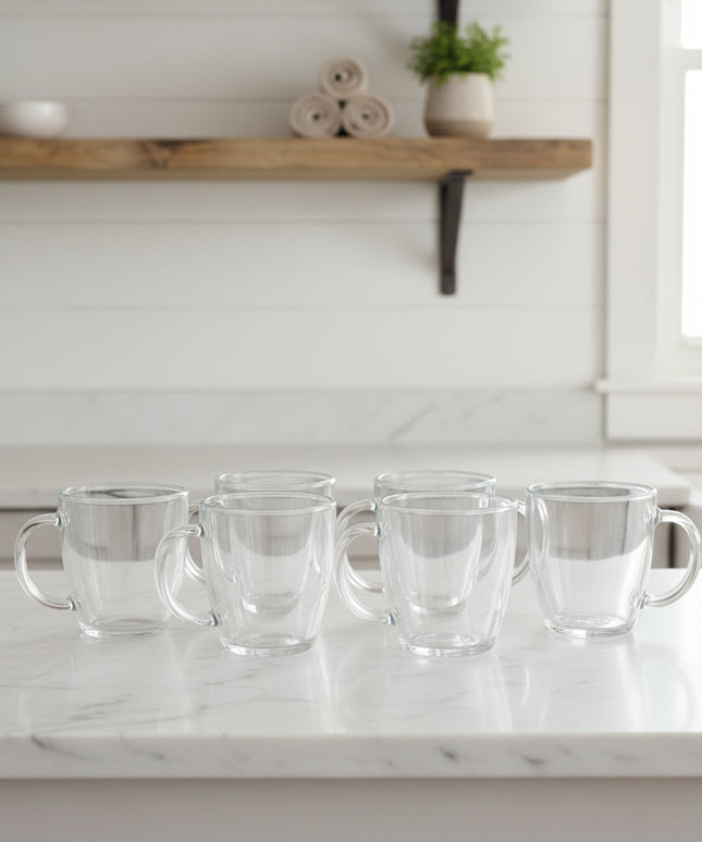 6-Pc- Double-Wall Glass Cup (388ml)