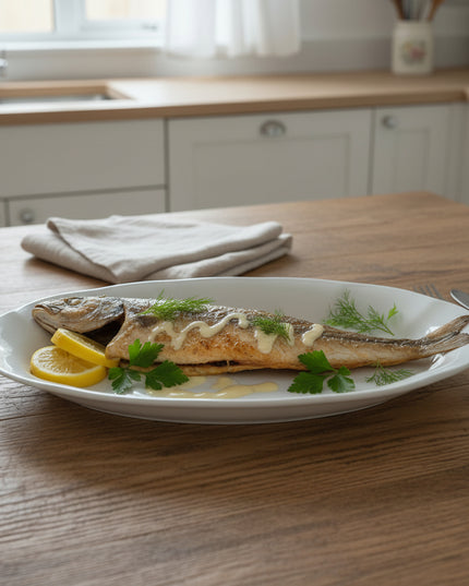2-Pc 27cm Lotus Leaf Fish Plate