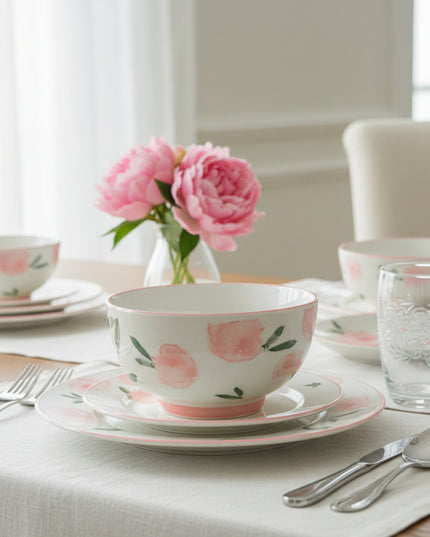 6-Pc Peach Print 5.2 inch Bowl