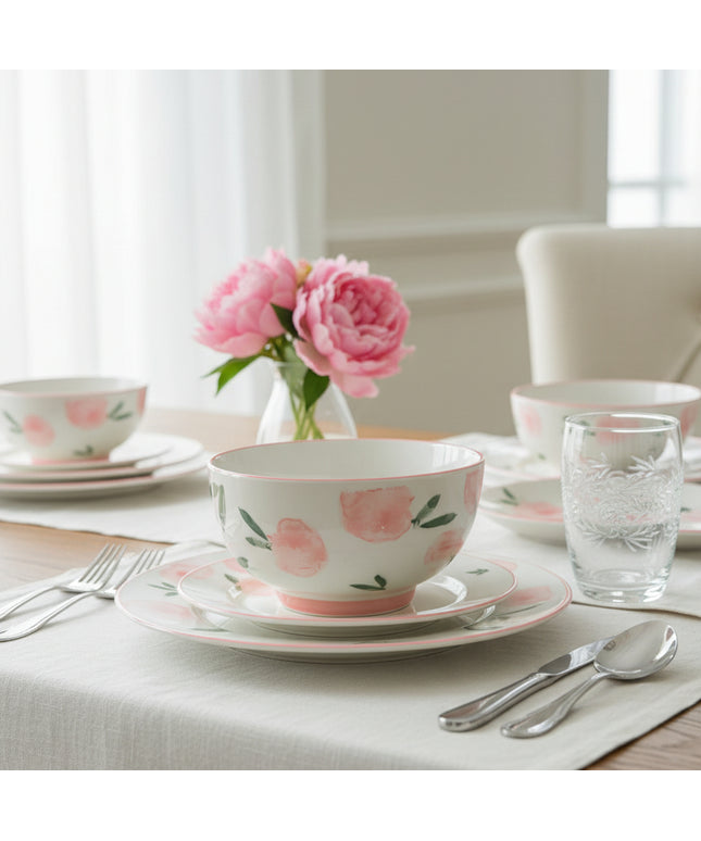 6-Pc Peach Print 5.2 inch Bowl