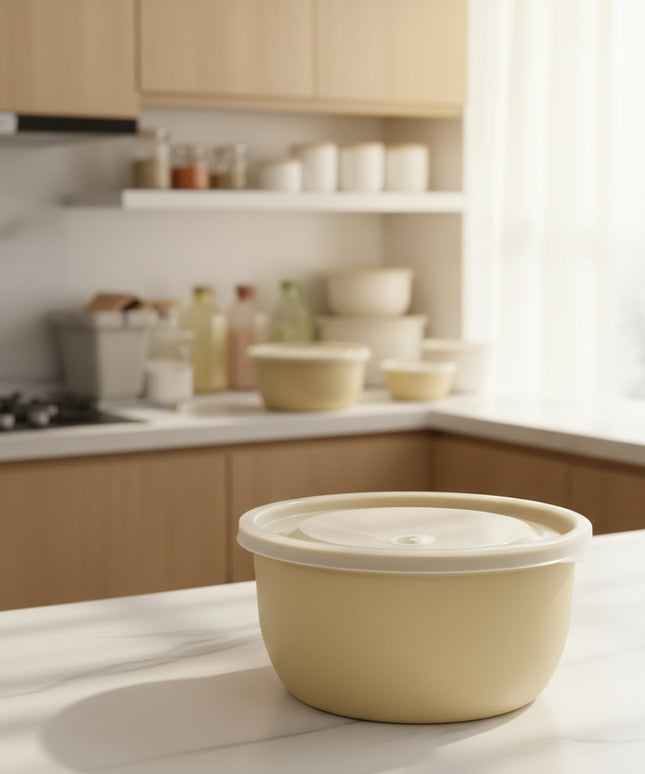 3-Pc Round Refrigerator Storage Container with Spoon