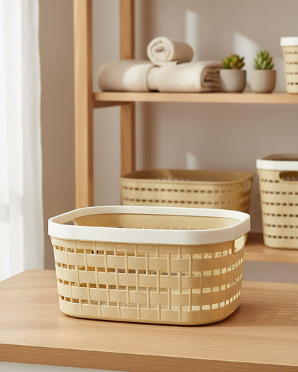 2-Pc Rattan Square Storage Basket