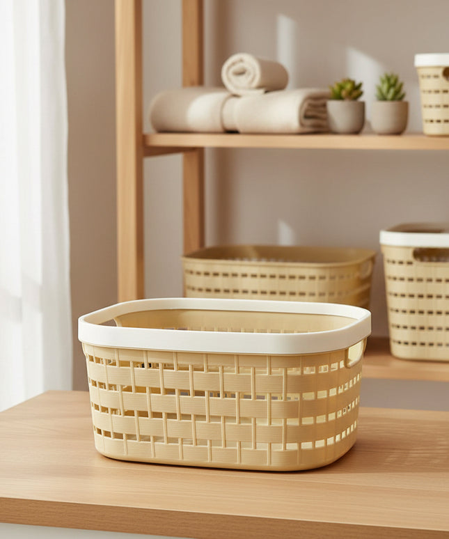 2-Pc Rattan Square Storage Basket
