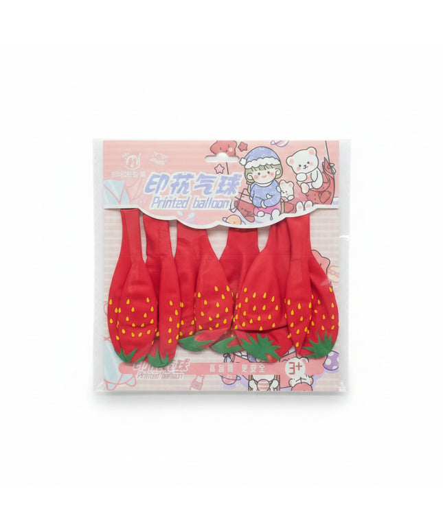 Strawberry Balloon (6 Pack)