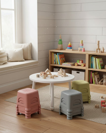 4-Pc Toddler Matte Plastic Stool