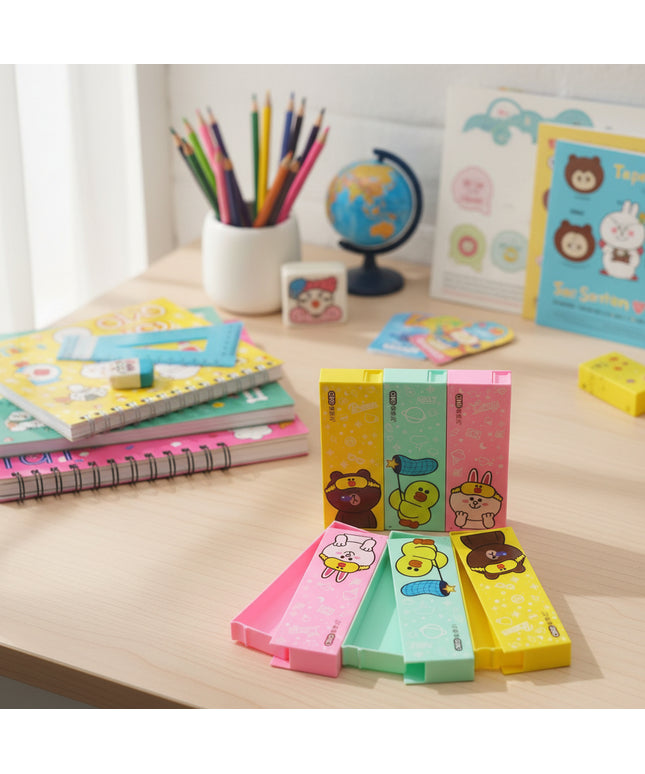 Cartoon-Theme Single Compartment Pencil Case