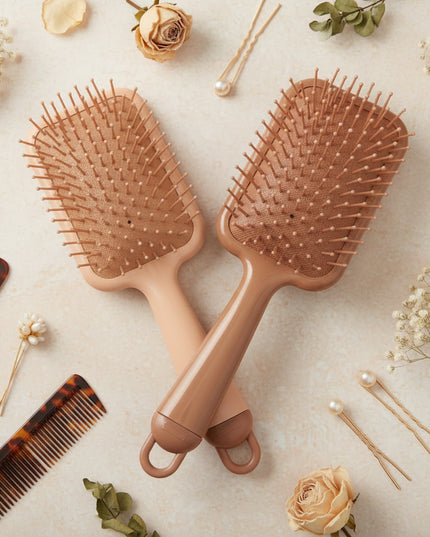 Brown Square Air Cushion Comb