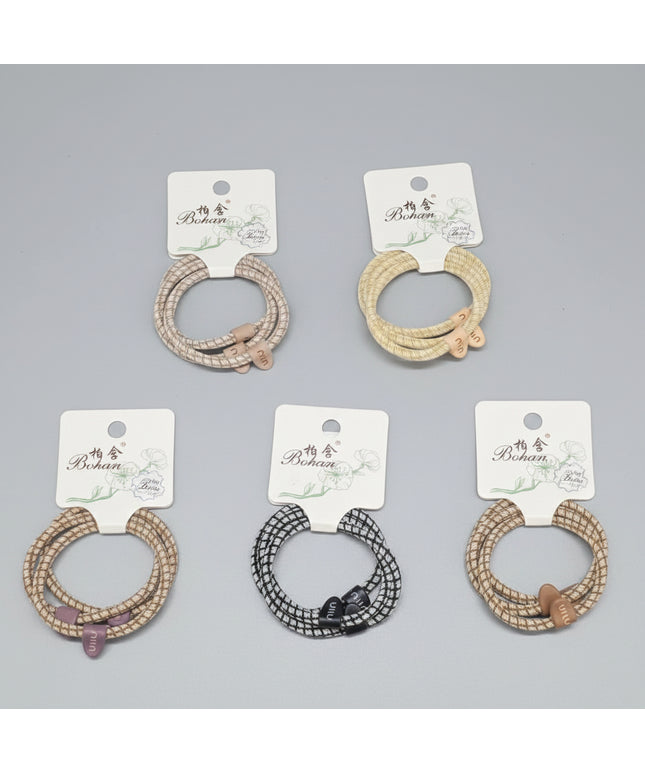 3-Pc Curry Colored Ponytail Holders