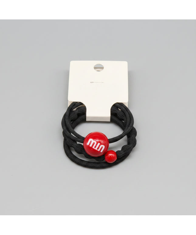 Three Red M-Bean Black Rubber Band Combination