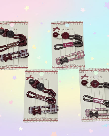 3-Pc Multi-Design Hair Pins