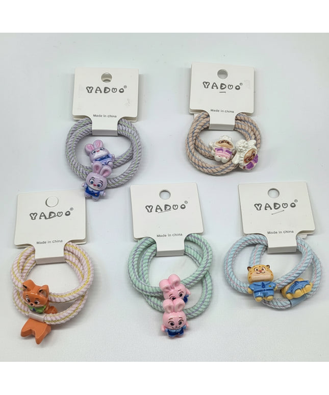 Two Color Cartoon Accessories Rubber Bands