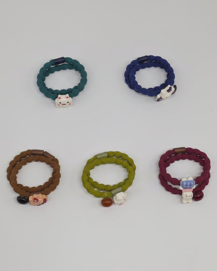 Two Color Cartoon Accessories Beanie Rubber Band
