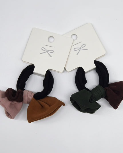 Boxed Korean Contrast Bow Rubber Tendons