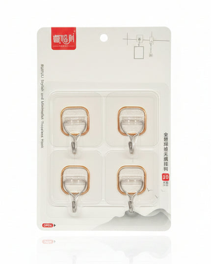 Clear Adhesive Hooks (4-Pack)