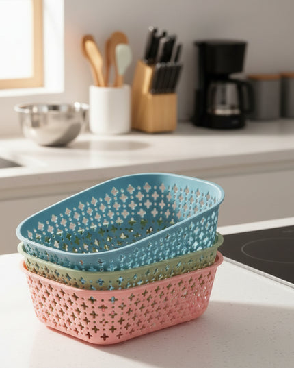 3-Pc Oval Multi-Use Storage Basket