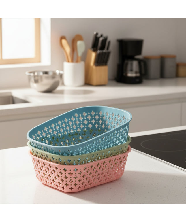3-Pc Oval Multi-Use Storage Basket