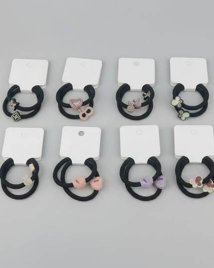 Boxed Two Micro-Inlaid Accessories Black Rubber Bands
