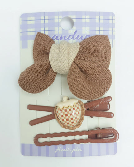 3-Pc Bow & Multi-Design Hair Pins