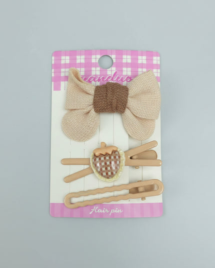 3-Pc Bow & Multi-Design Hair Pins