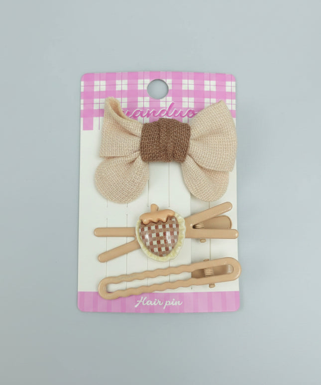 3-Pc Bow & Multi-Design Hair Pins