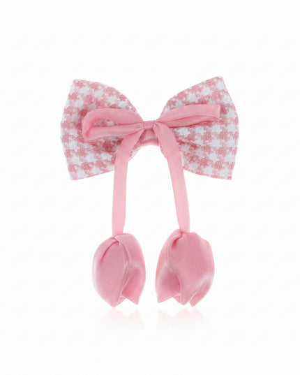 Tulip Check Bow-Tie Hair Pin