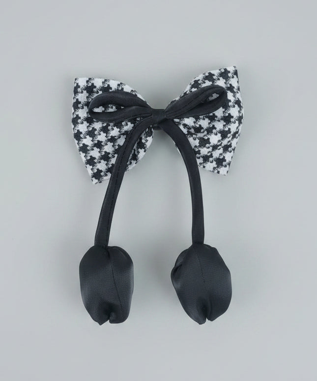 Tulip Check Bow-Tie Hair Pin