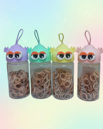 Bottle Of Elastic Ponytail Holders (100-Pcs)