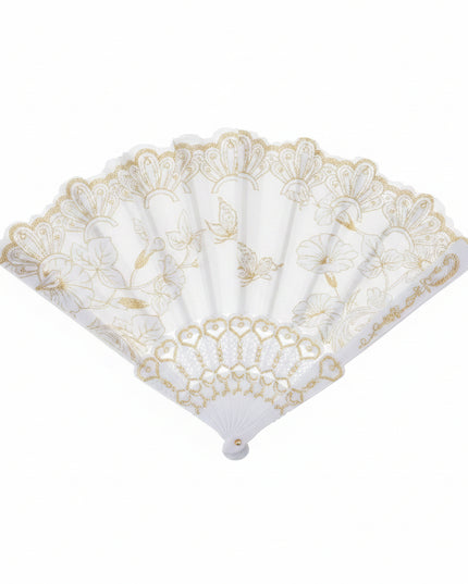 Bronzing Butterfly Folding Fan