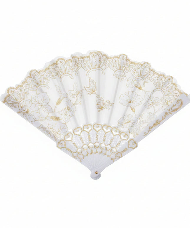 Bronzing Butterfly Folding Fan