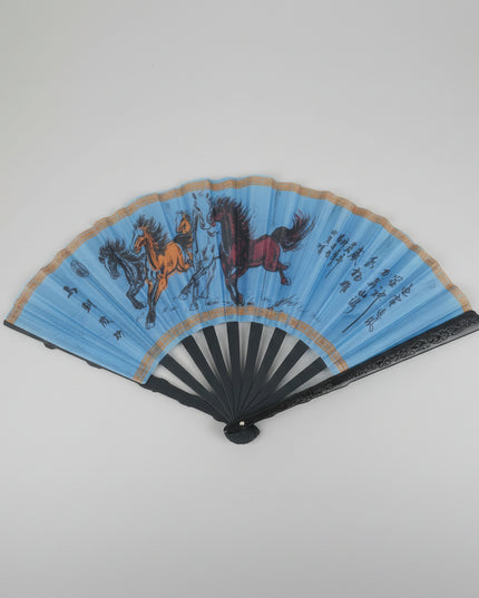 Dragon and Phoenix Folding Fan