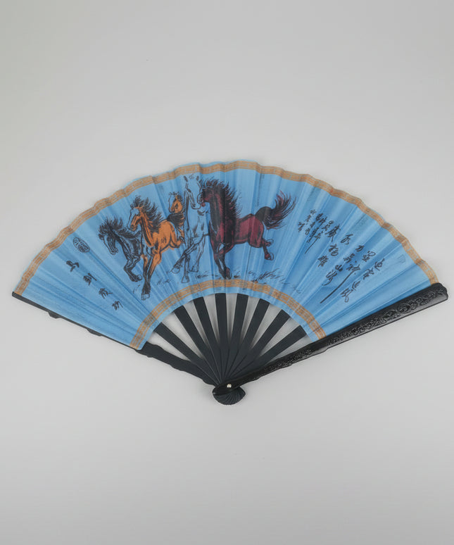 Dragon and Phoenix Folding Fan