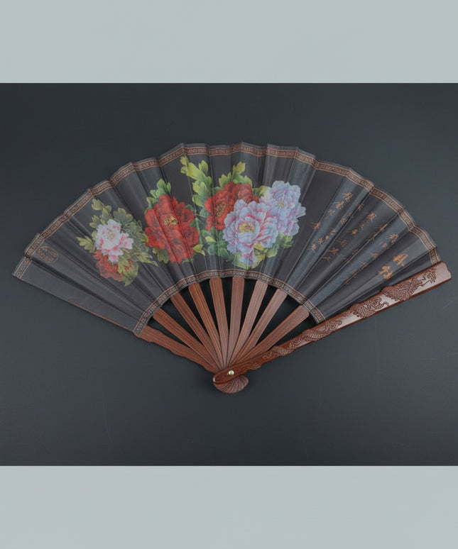 Dragon and Phoenix Folding Fan