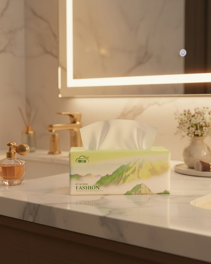 4-Pc 2-Ply Camellia Facial Tissues (400-Sheets)
