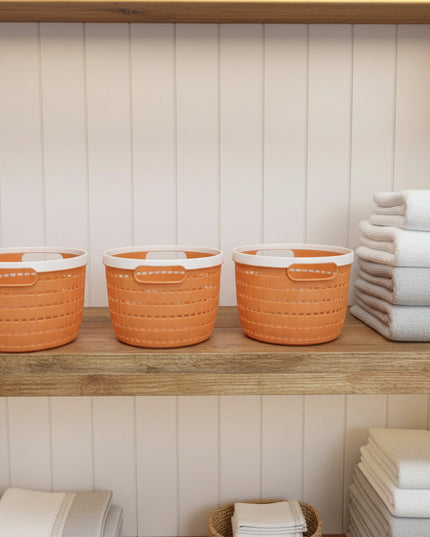 Rattan Round Storage Basket