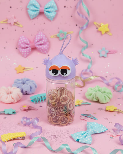 Bottle Of Elastic Ponytail Holders (100-Pcs)