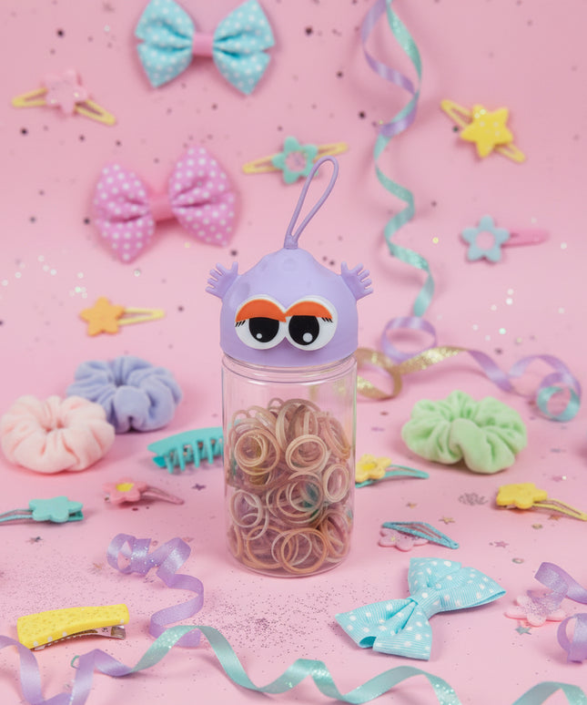 Bottle Of Elastic Ponytail Holders (100-Pcs)