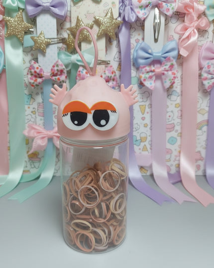 Bottle Of Elastic Ponytail Holders (100-Pcs)
