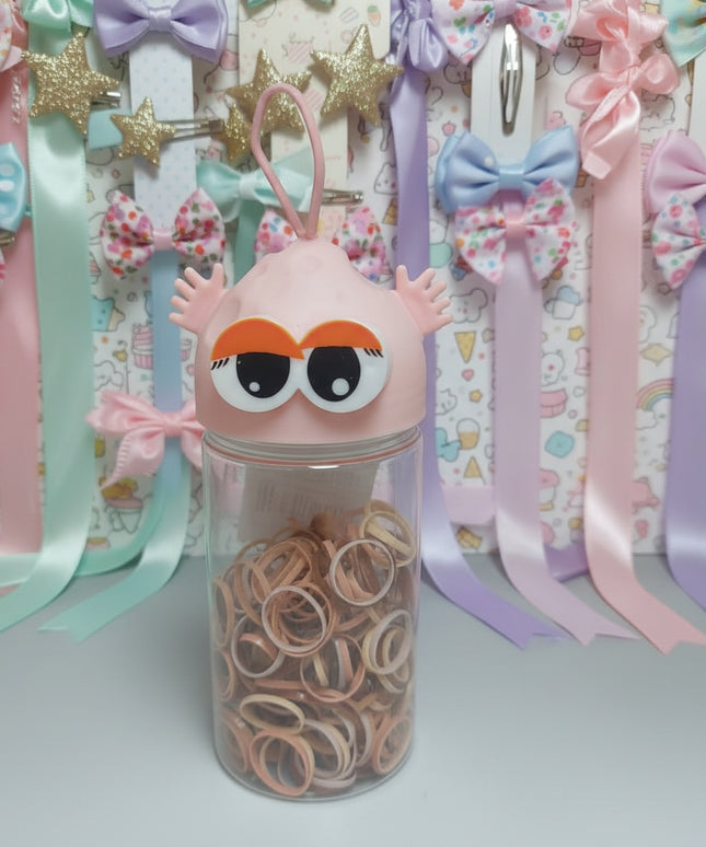 Bottle Of Elastic Ponytail Holders (100-Pcs)