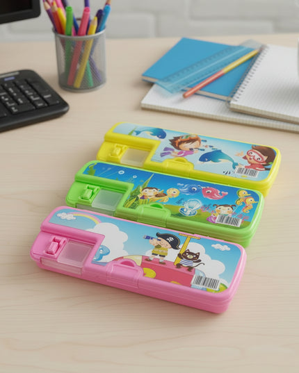Pencil Case with Built-In Pencil Sharpener