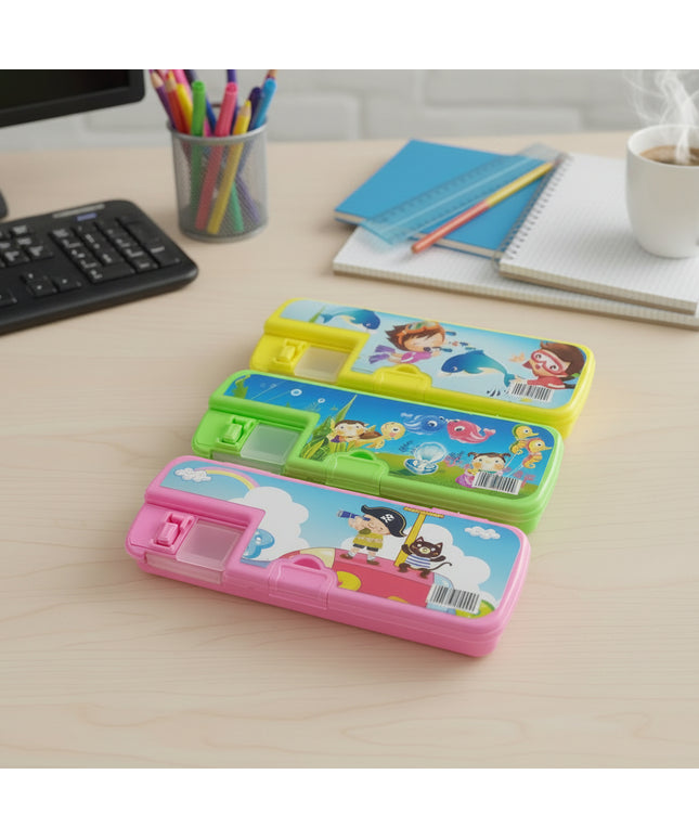 Pencil Case with Built-In Pencil Sharpener