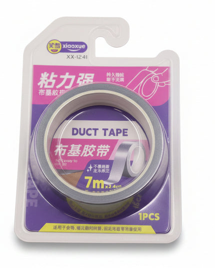 Roll of duct tape on a white background with packaging