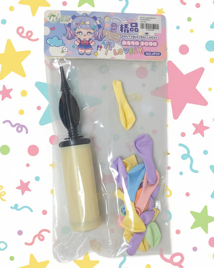 15-Pcs Balloons With Pump Combo