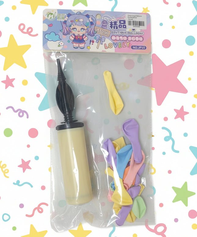 15-Pcs Balloons With Pump Combo