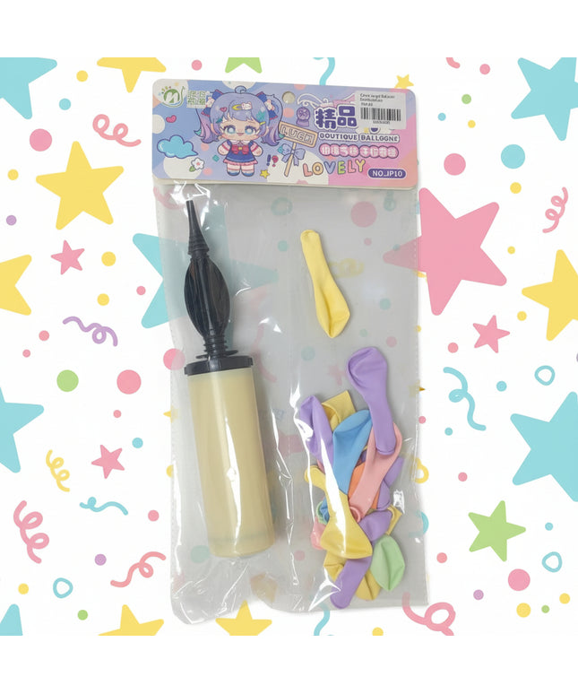 15-Pcs Balloons With Pump Combo