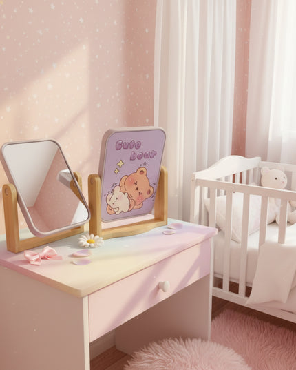 Bamboo Rectangular Tabletop Mirror