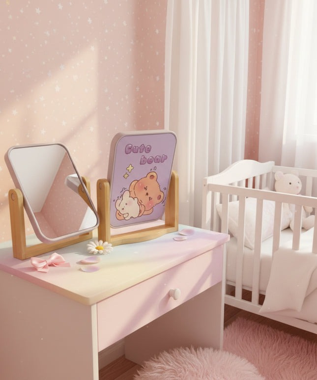Bamboo Rectangular Tabletop Mirror