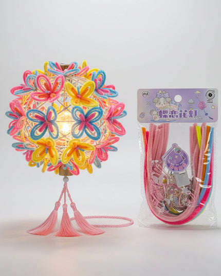 Packaged hair ties with colorful bands on a black background