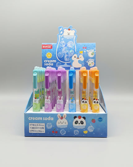 4-Pc Retractable Erasable Pens (Blue)