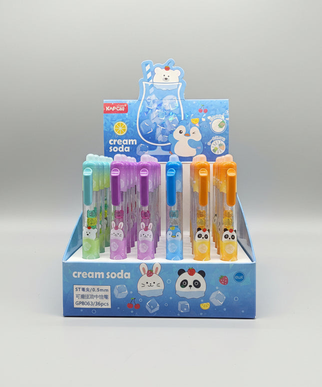 4-Pc Retractable Erasable Pens (Blue)