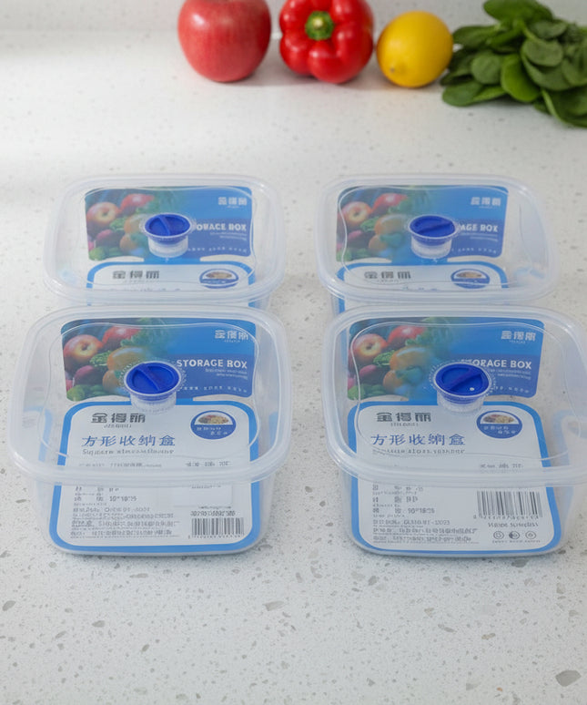 4-Pc Large Square Crisper